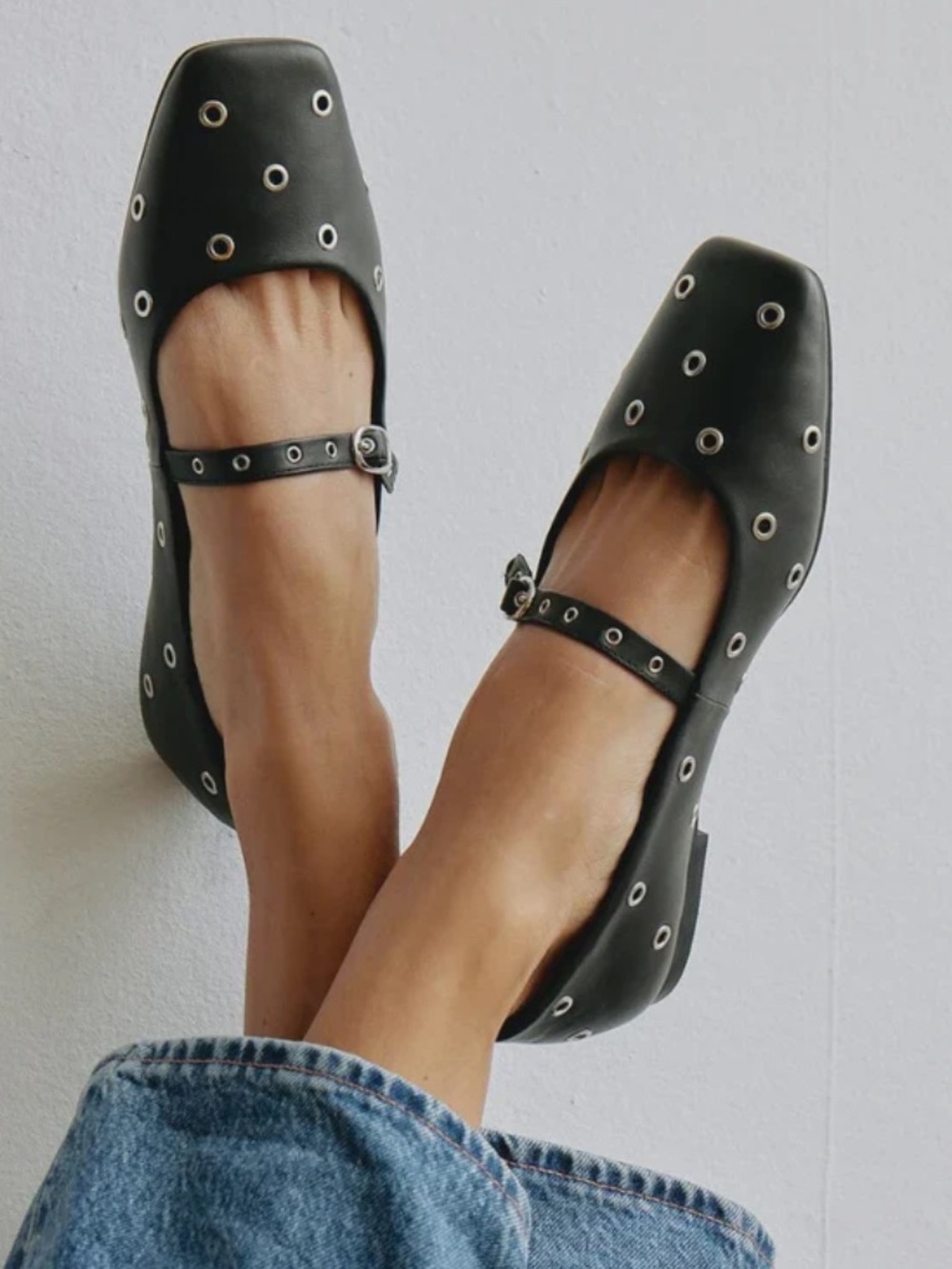 Matisse Mick Ballet Flat in Tobacco Suede Grommet Details current season 8.5